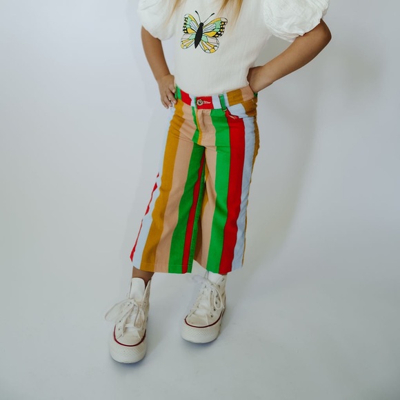 ❌ Sold out ❌ Striped Corduroy Crop Flare Pants - Picture 3 of 4